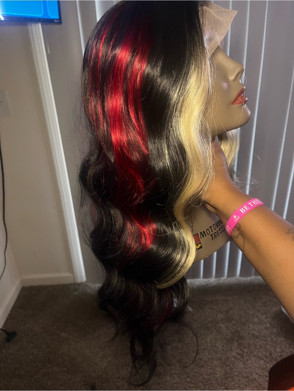 26 inch Synthetic lace wig